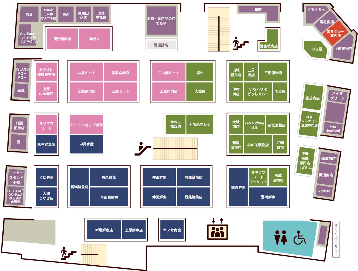 1階のフロアマップ画像